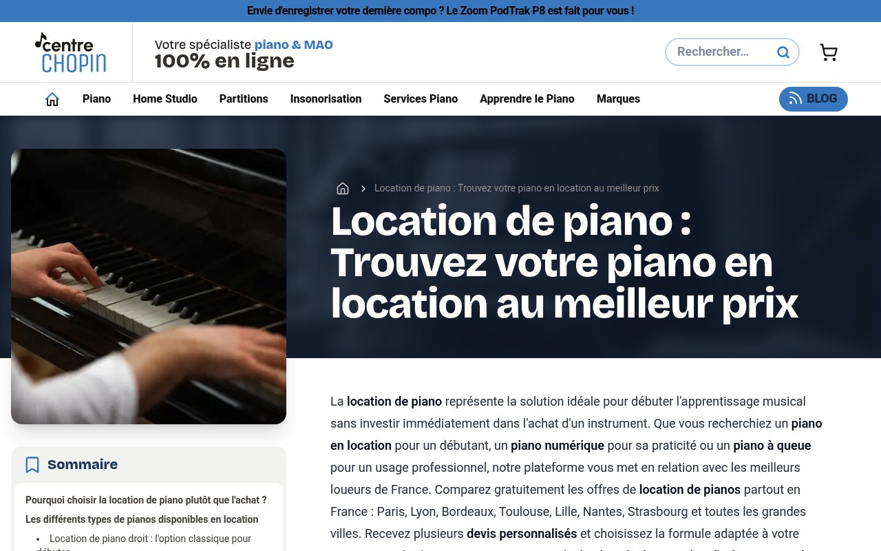 Apercu du site Centre Chopin