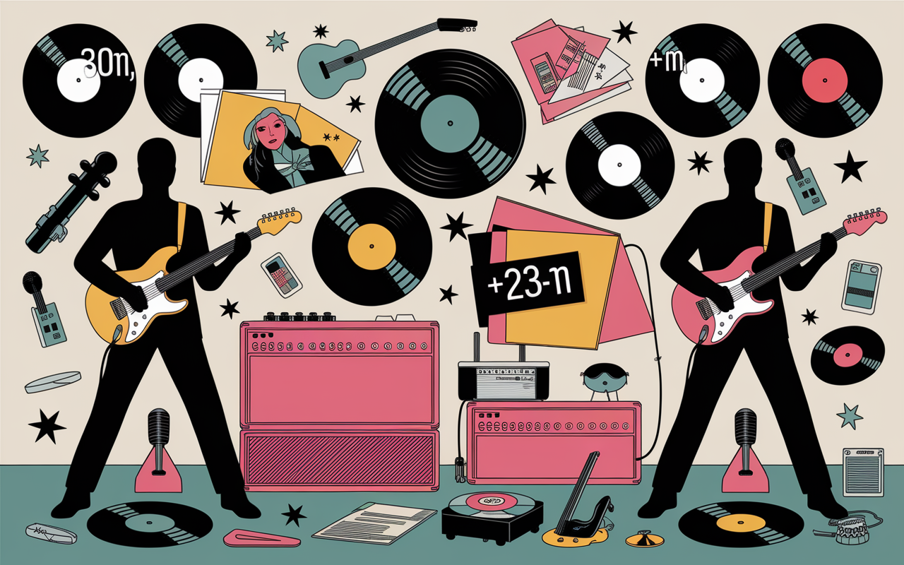 Groupe année 90 instruments vinyles succès