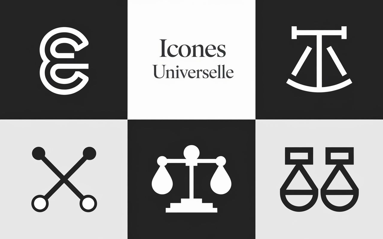 Logo marque de luxe visuels premium noir blanc