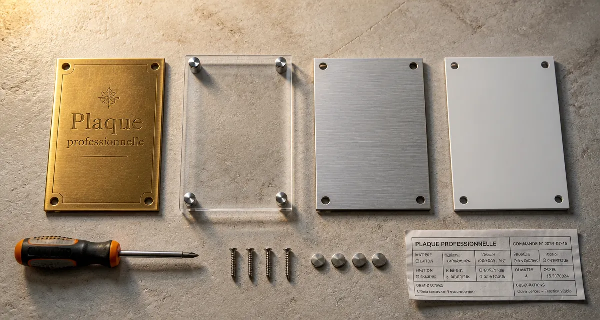 Plaque profession libérale : matériaux durables pour enseigne