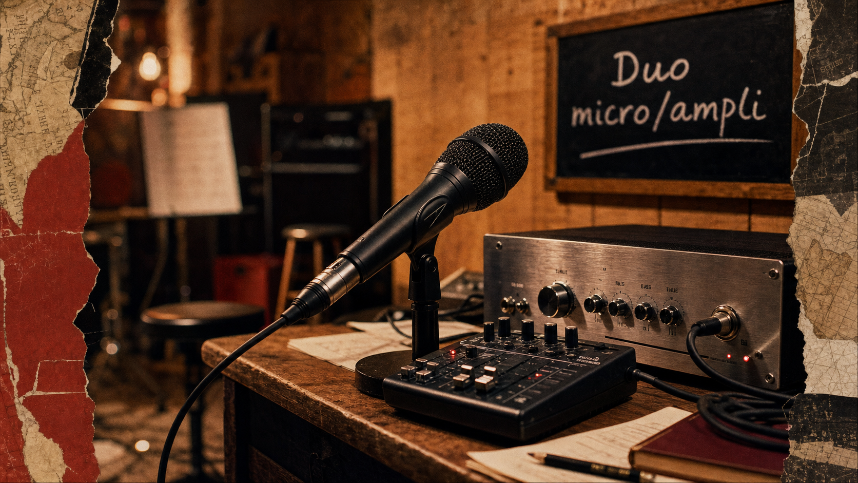 Micro et ampli pour chanter avec sortie XLR et réglages 30 W