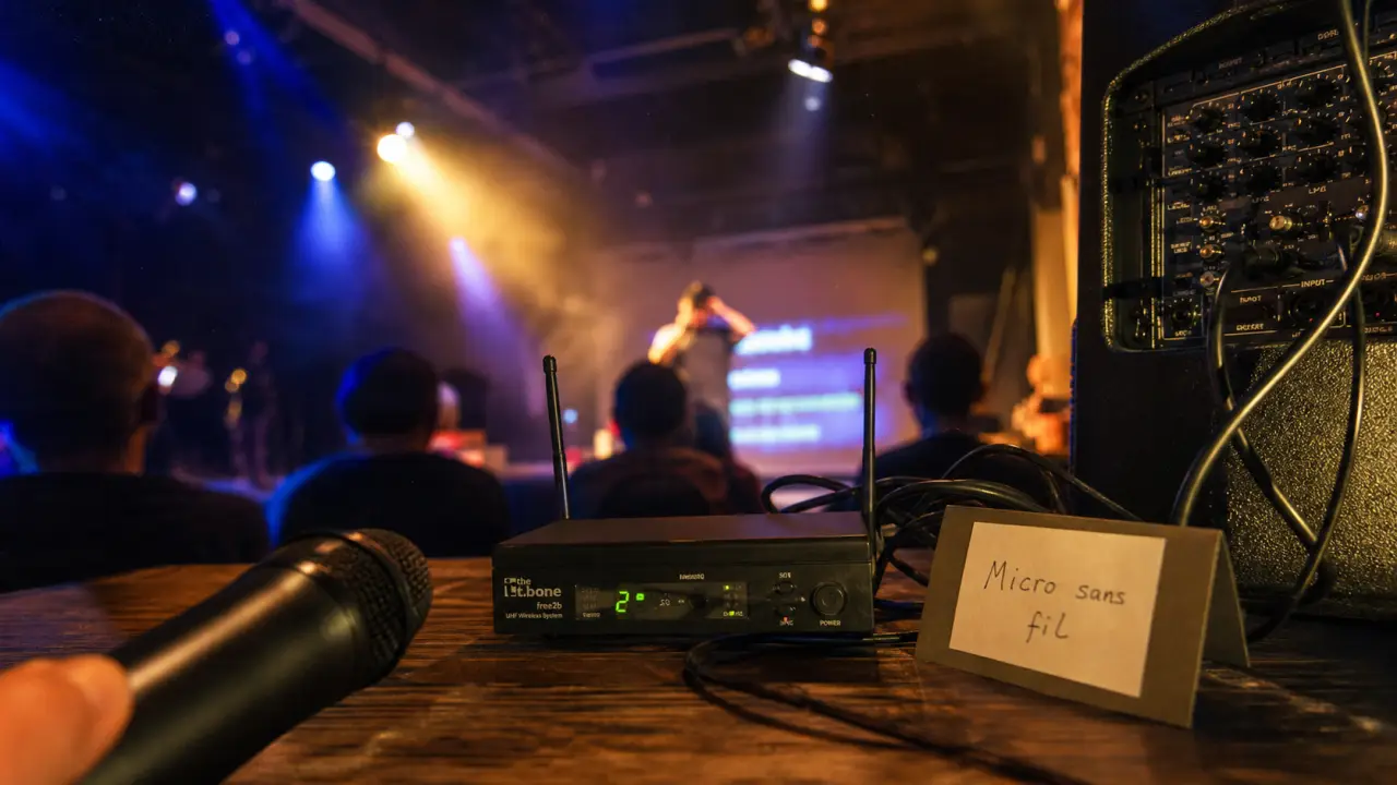 Micro sans fil pour chanter en scène, autonomie 40 h