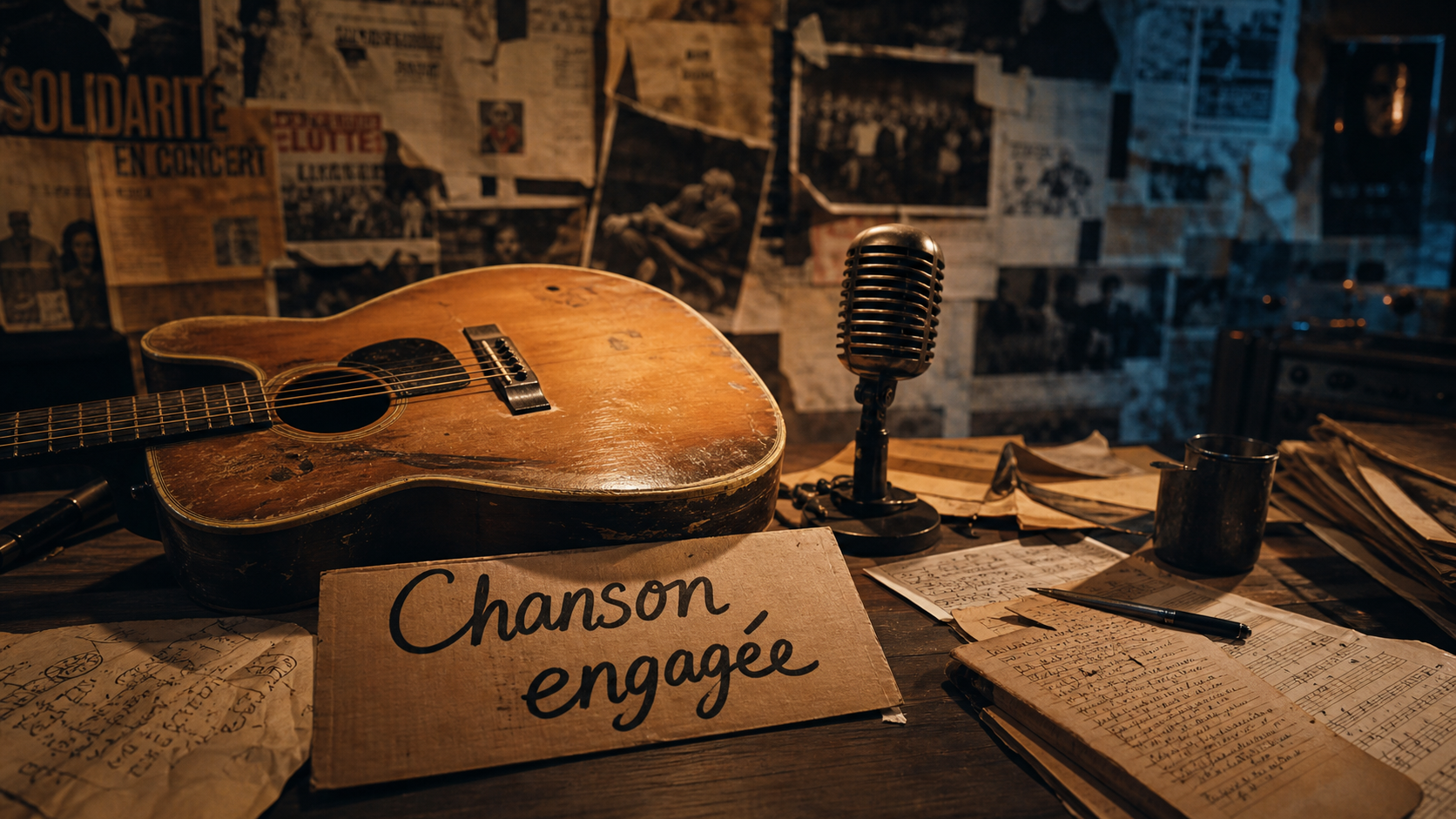 Music engagée : guitare et tracts, définition et chansons
