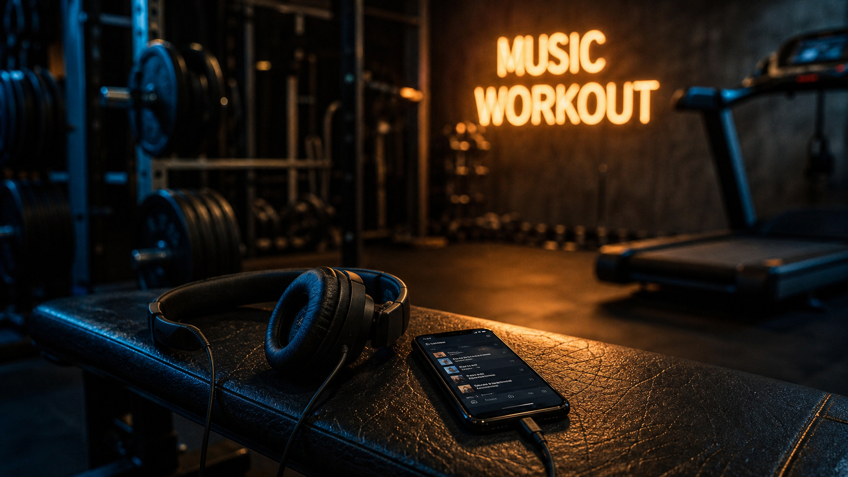 Musique pour gym : casque et playlist en salle de sport