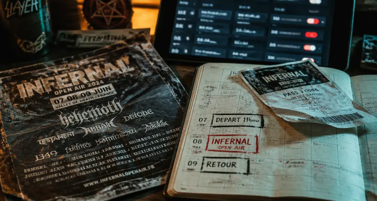 Agenda concerts metal pour centraliser dates et suivre groupes