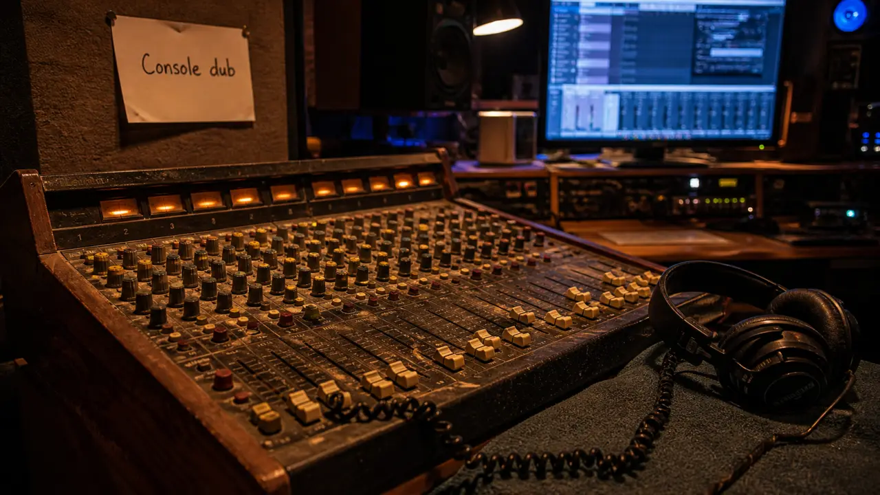Dub musique : console dub analogique, son reggae en studio