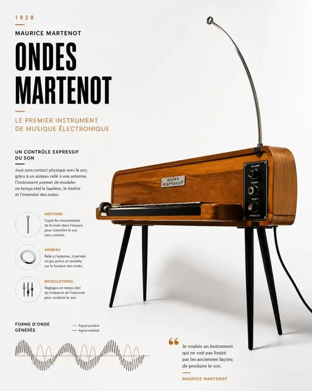 Les ondes Martenot, instrument historique de la musique électronique française