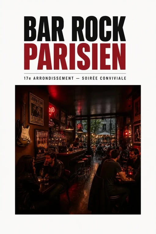 Apérock à Paris 17e, ambiance de bar rock avec terrasse et salle conviviale
