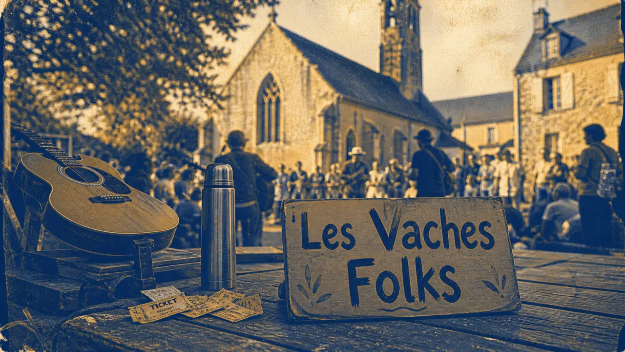 Les vaches folk à Cast, scène folk breton près de l’église Saint-Jérôme