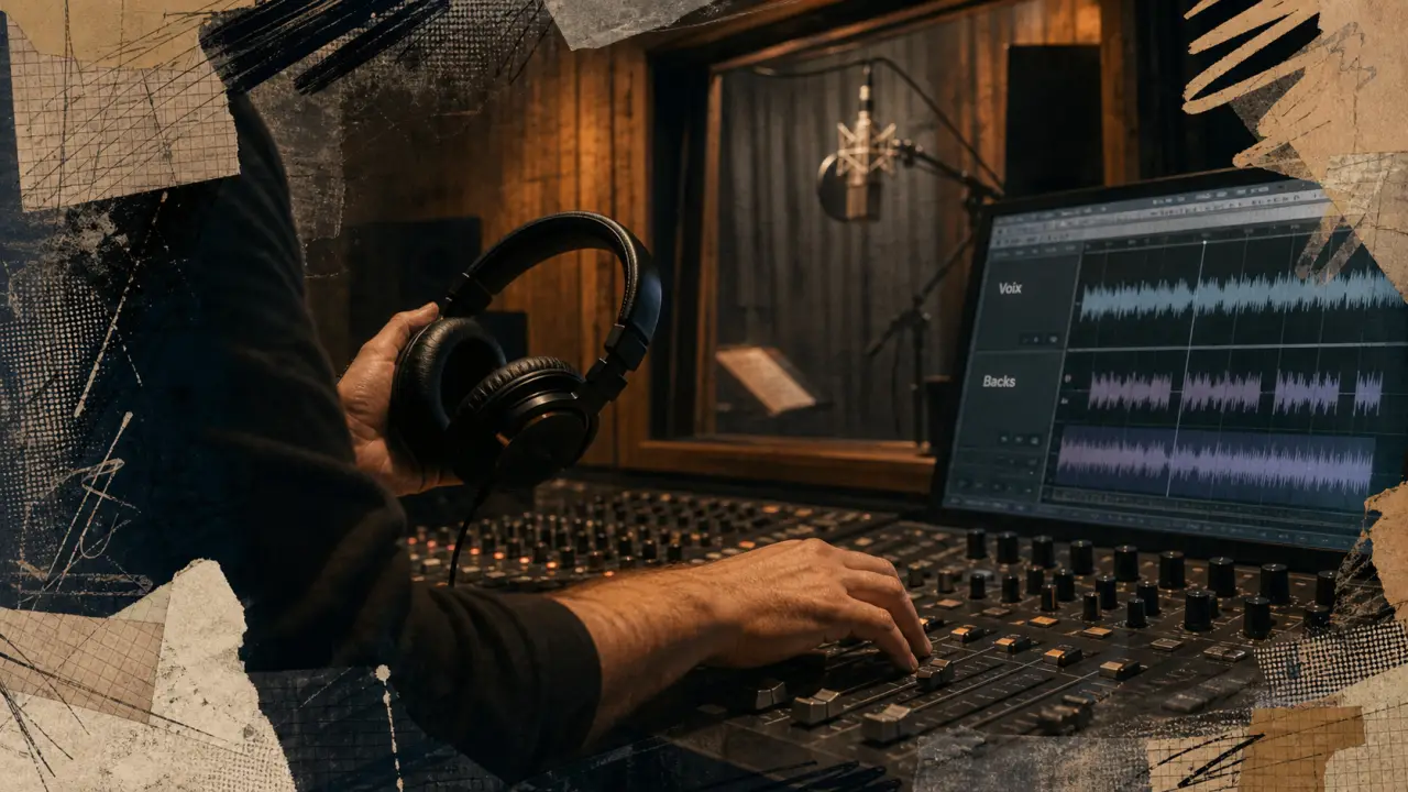 Studio rap : ingénieur son en cabine, DAW et formes d’onde