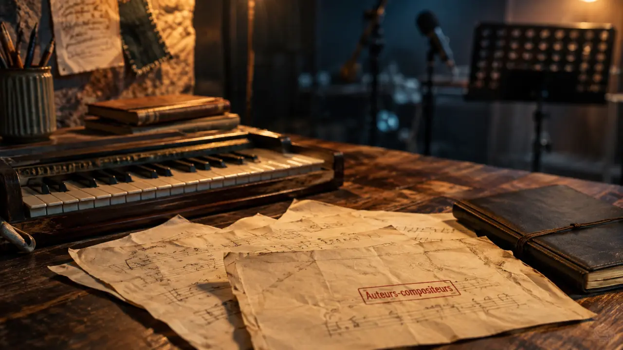 Auteurs compositeurs francais, partitions et carnet de paroles