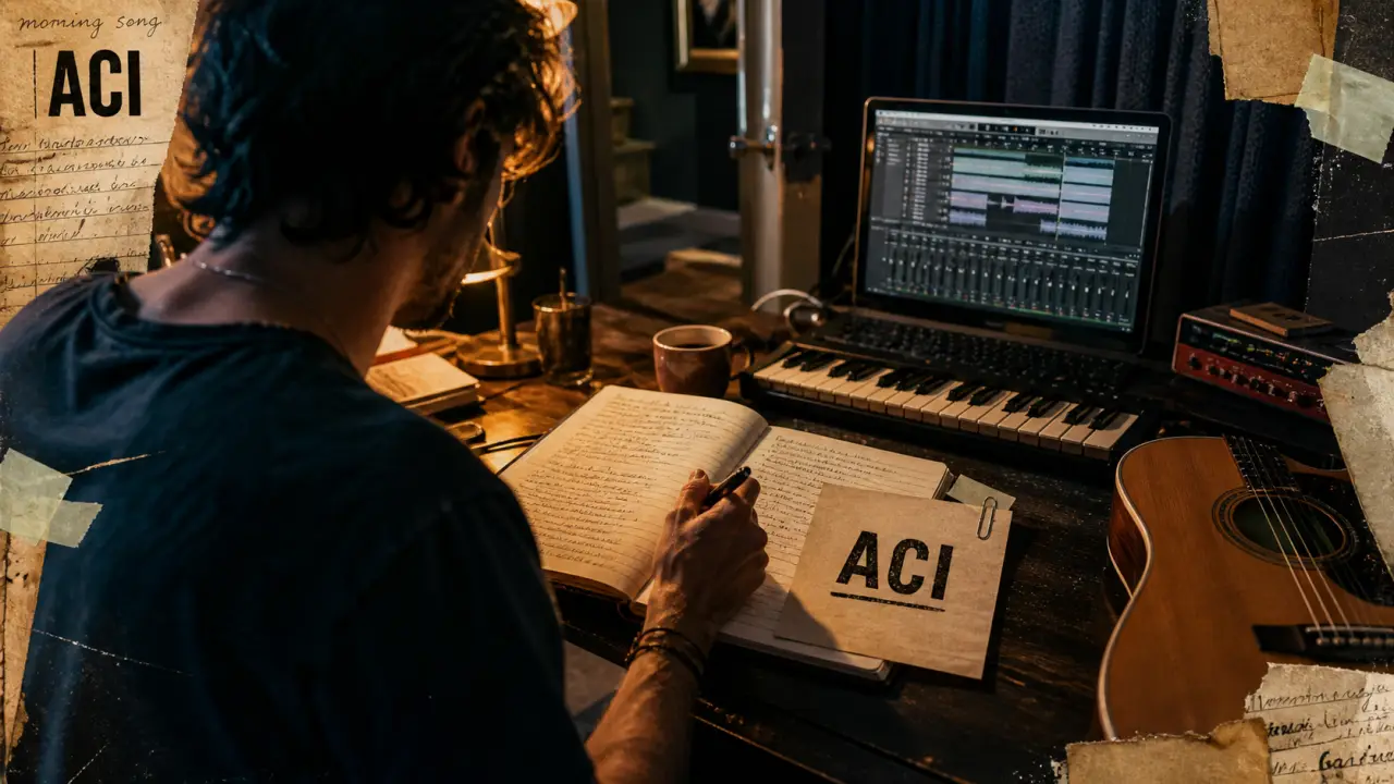 Auteurs compositeurs interprètes en studio : carnet paroles, clavier, MAO