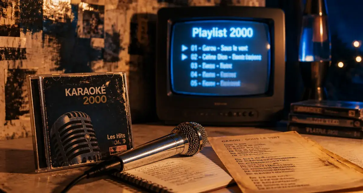 Chanson française année 2000 pour karaoké : micro et CD playlist 2000