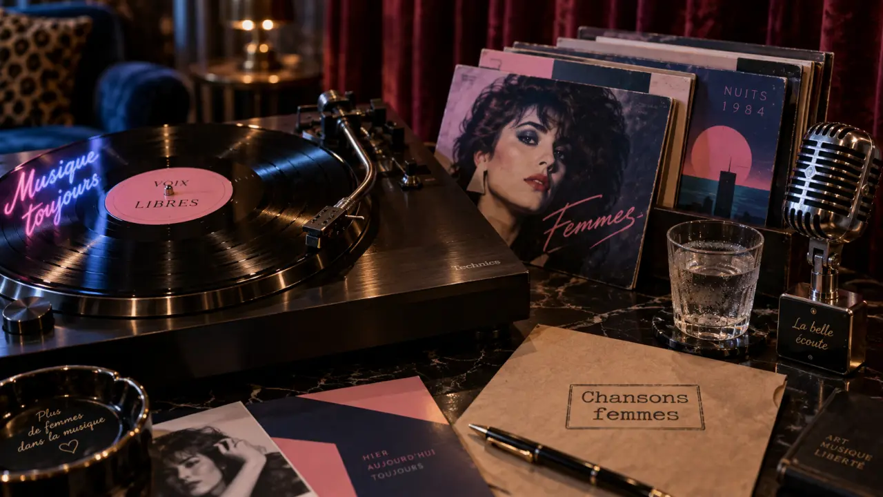 Chanson française femme, platine vinyle années 80