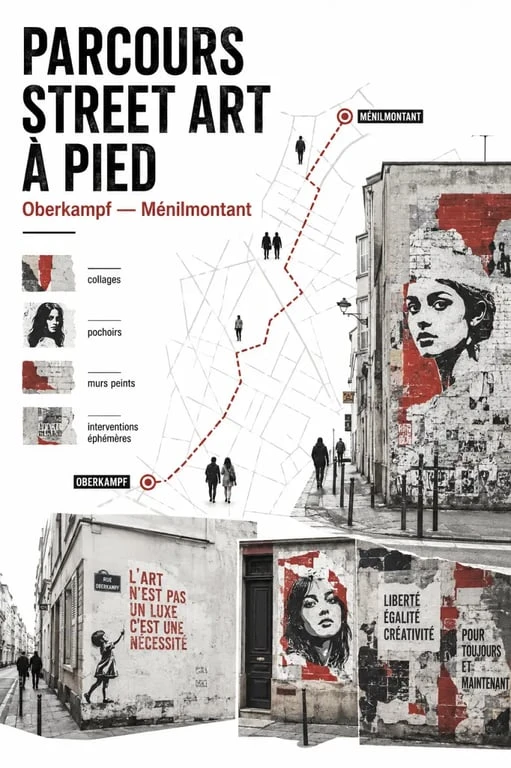 Mur des artistes à Paris, parcours de street art dans les rues d’Oberkampf et Ménilmontant