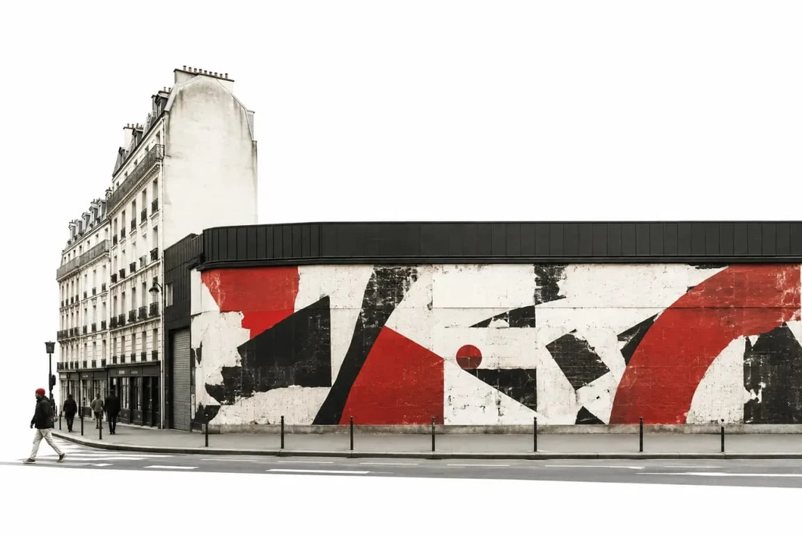 Mur des artistes à Paris, fresque street art sur le M.U.R. Oberkampf