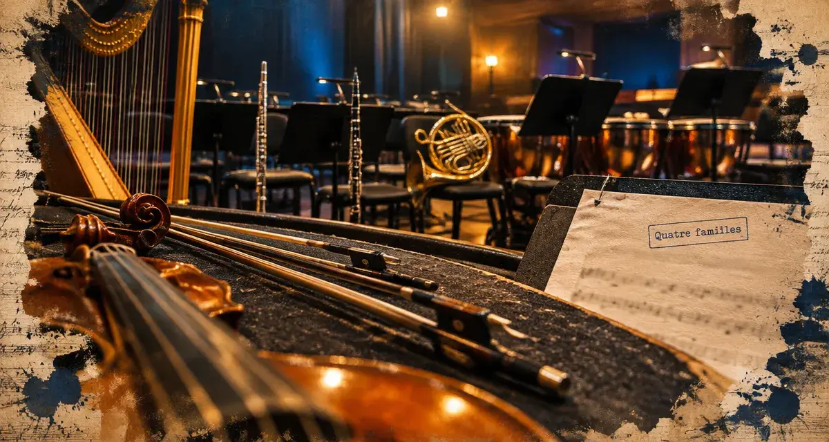 Orchestre instruments : quatre familles d’instruments