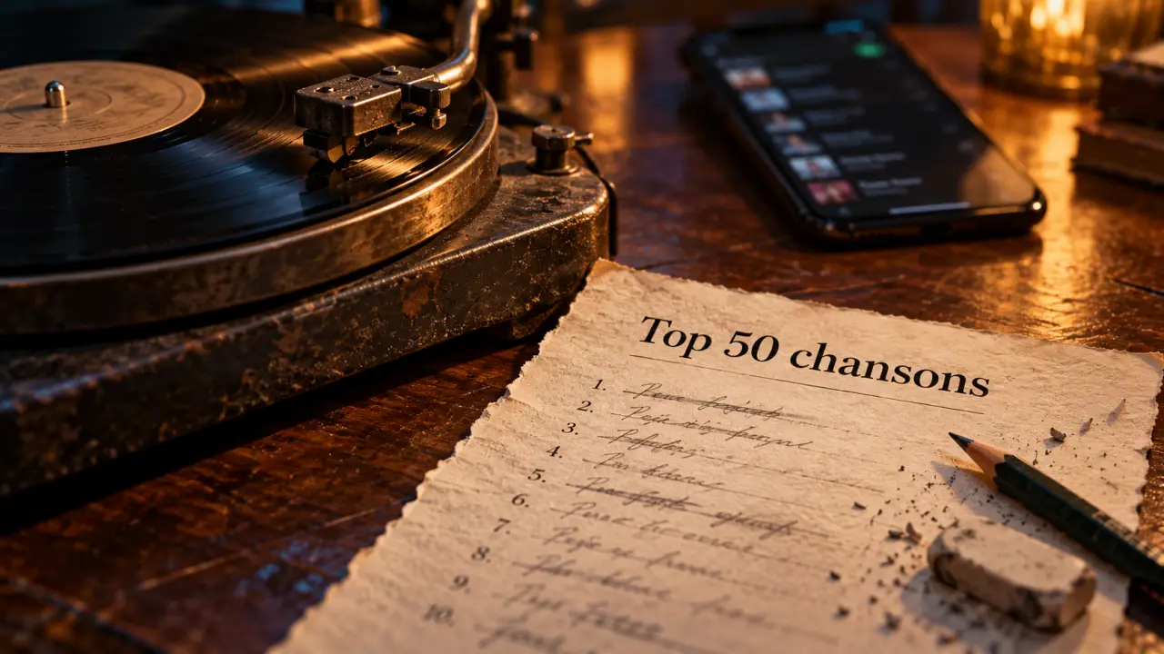 Top 50 musique française : playlist de classiques sur tourne-disque